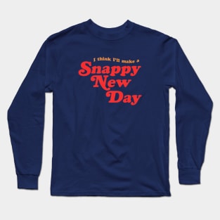 Snappy New Day - Mr. Rogers inspired retro design by KellyDesignCompany Long Sleeve T-Shirt